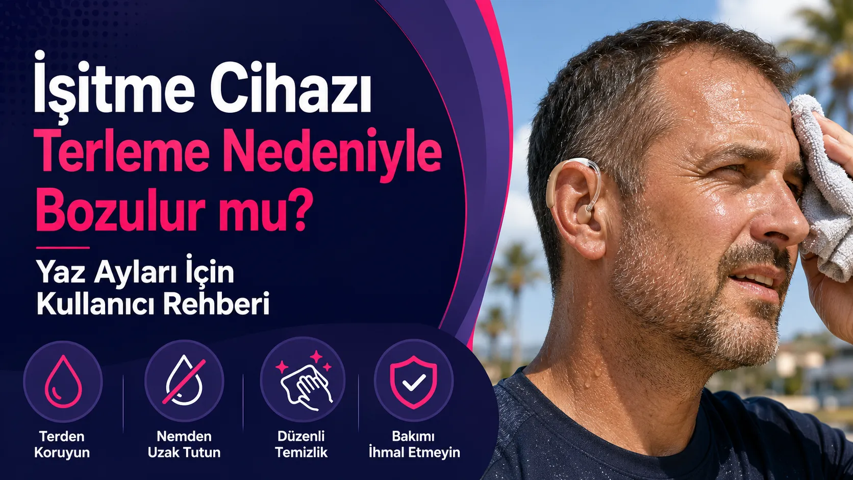 İşitme Cihazı Terleme Nedeniyle Bozulur mu? Yaz Ayları İçin Kullanıcı Rehberi