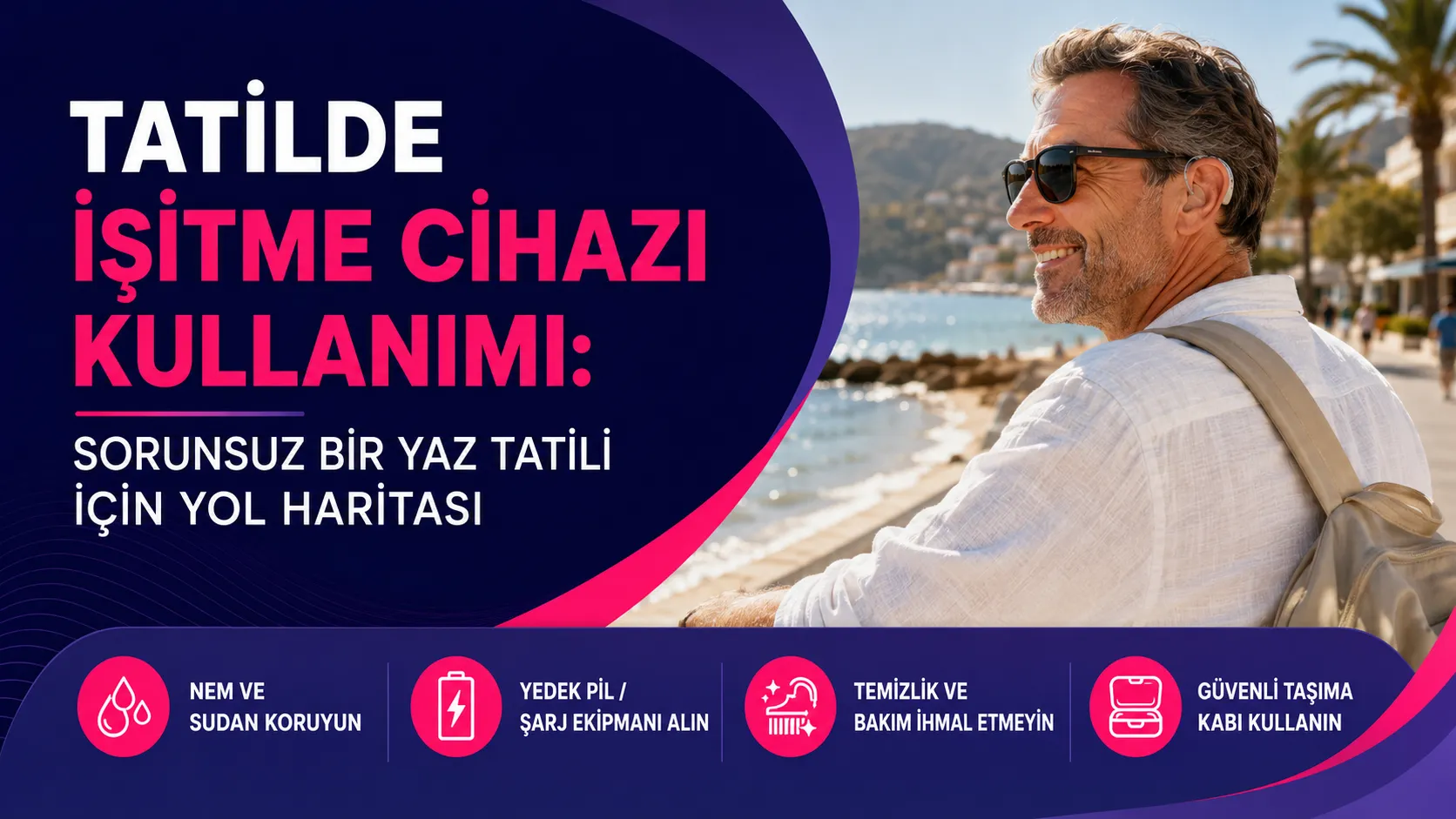 Tatilde İşitme Cihazı Kullanımı: Sorunsuz Bir Yaz Tatili İçin Yol Haritası